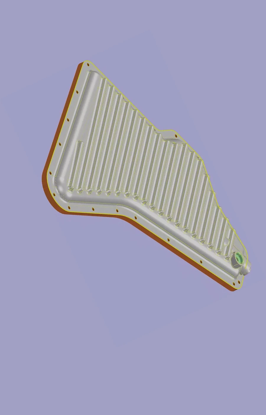 Modelo de superficies con nervaduras y zonas complejas en Autodesk PowerShape