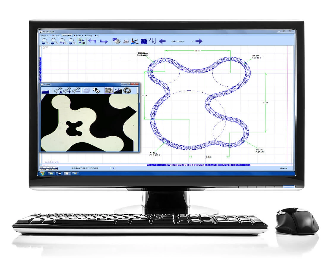 Detección óptica de un perfil en el software de visión Aberlink