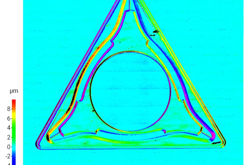 Datos 3D de una pieza mecanizada medida con FocusX