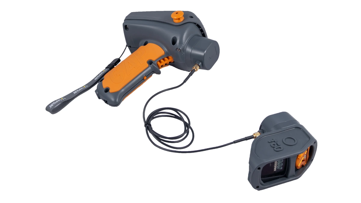 GapGun Pro2 con sensor separado para alcanzar el punto de inspección
