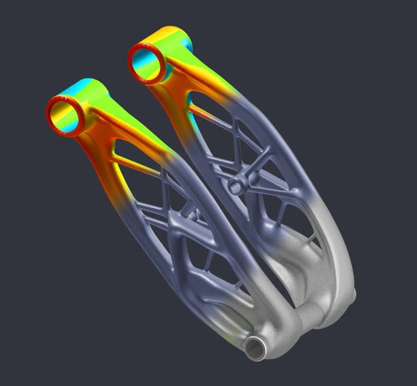 Pieza y mapa de comparación con CAD en Kreon Zenith