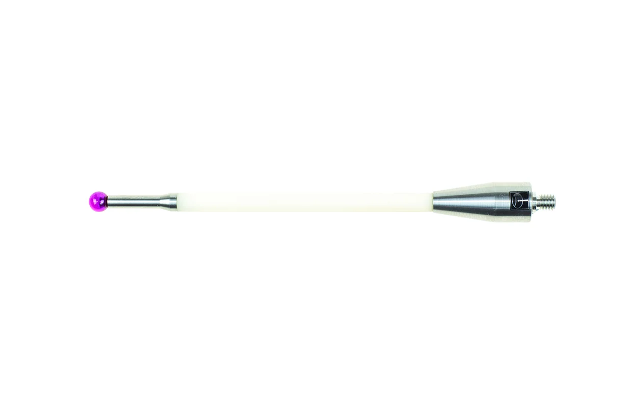 Palpador recto Renishaw completo, con punta de rubí y vástago cerámico