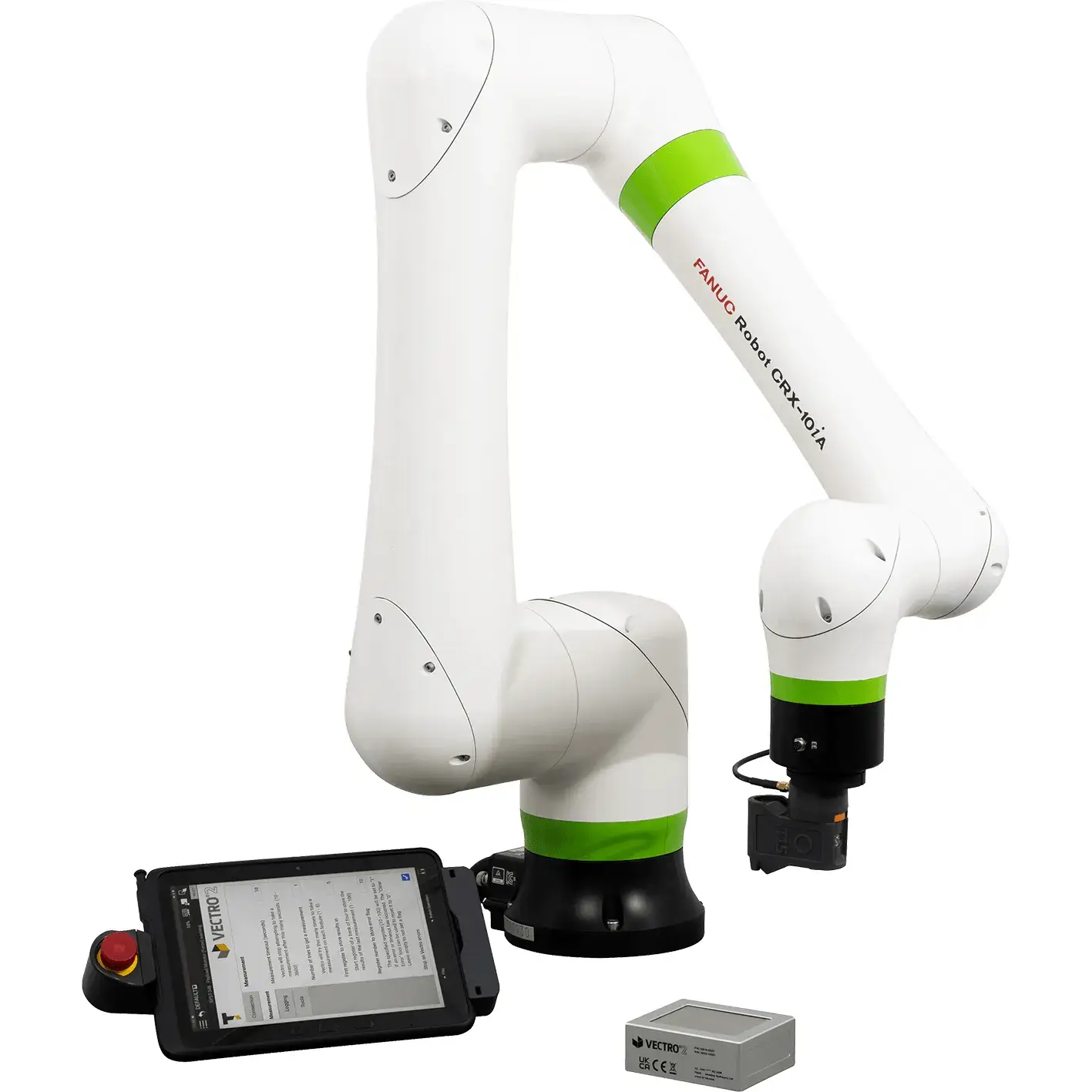 Robot FANUC CRX con Vectro 2, controlador y panel de programación