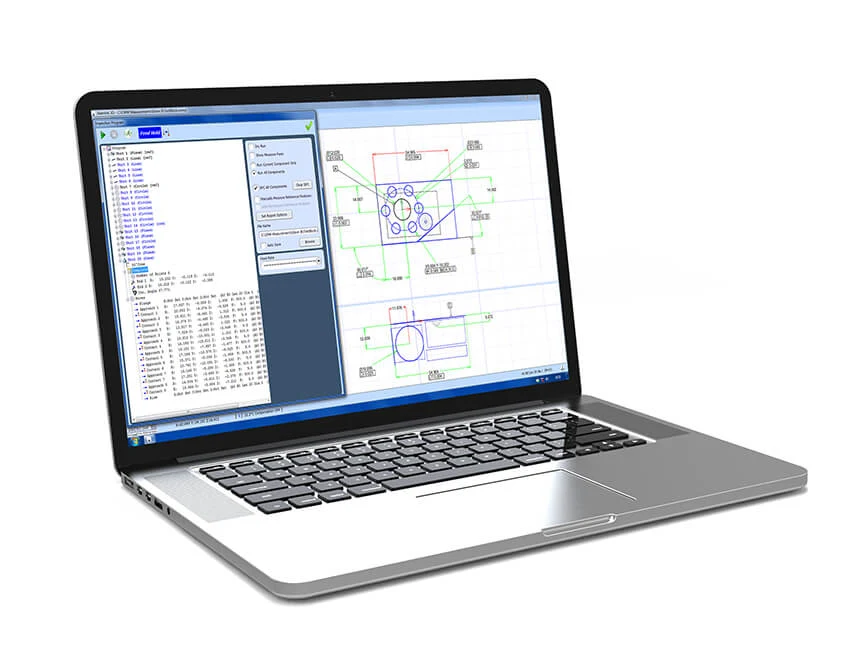 Programa y dimensiones de inspección en Aberlink 3D