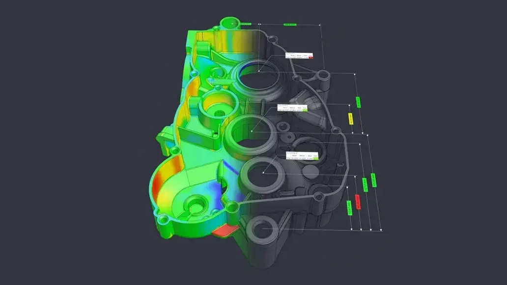 Resultados de medición tridimensional con brazo Kreon ONYX
