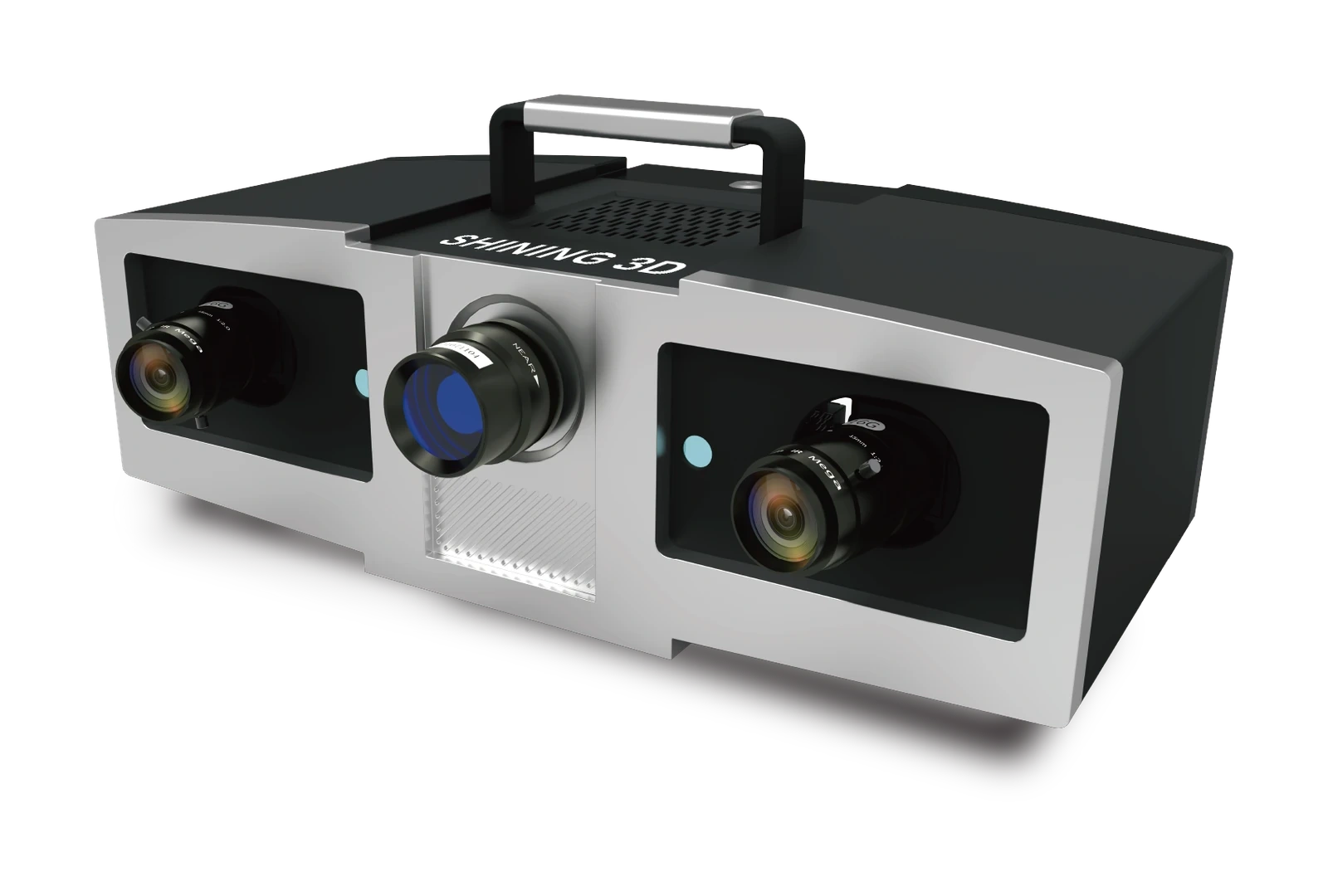 SHINING 3D OptimScan 5M Plus completo, con dos cámaras y proyector de luz LED azul