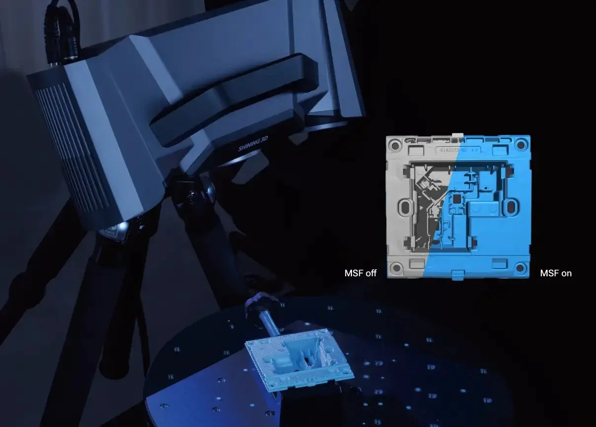 Ejemplo de fusión monocular-estéreo para recuperar zonas de una pieza