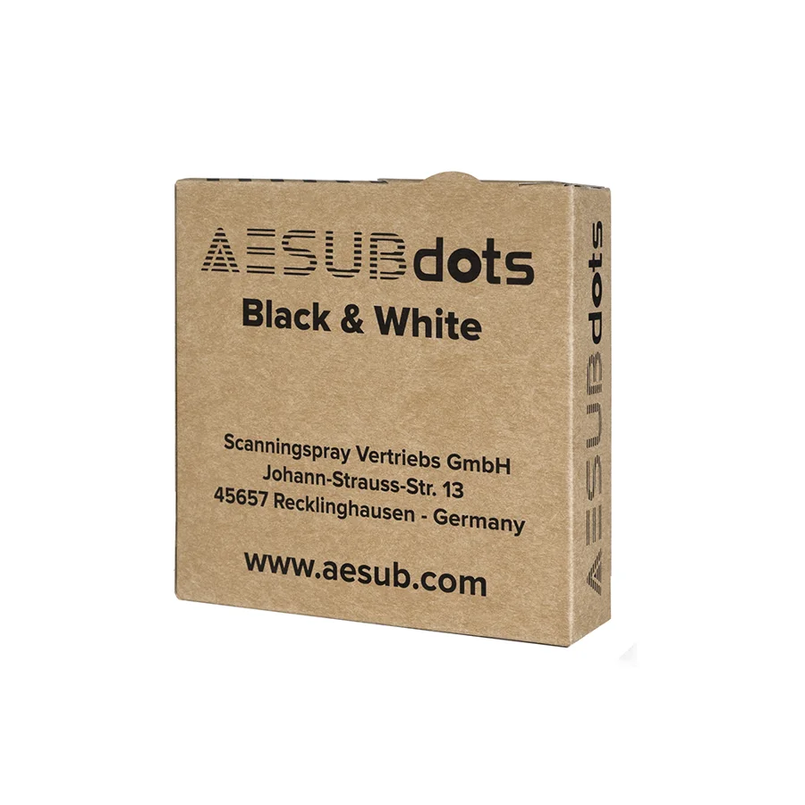 AESUBdots blanco y negro para escáneres de luz estructurada