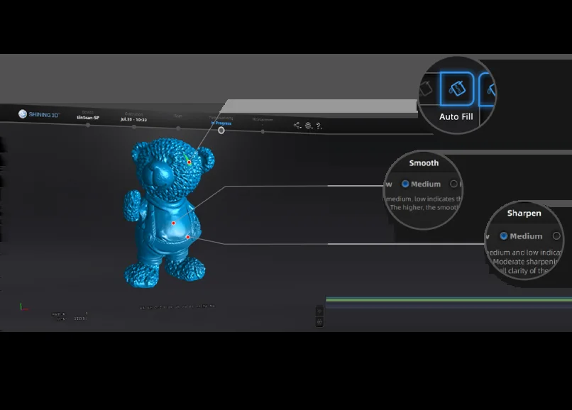 Modelo 3D en EXScan S capturado con EinScan SP V2