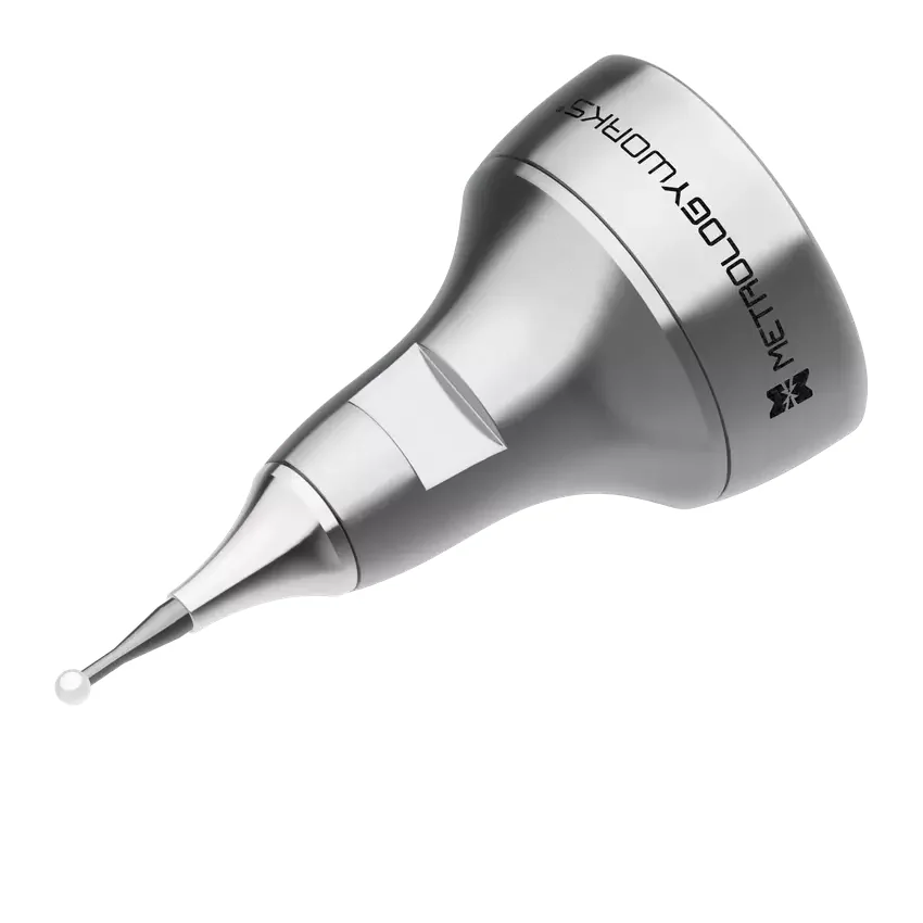 Sonda recta MetrologyWorks con interfaz USB y esfera para contactar la característica de la pieza