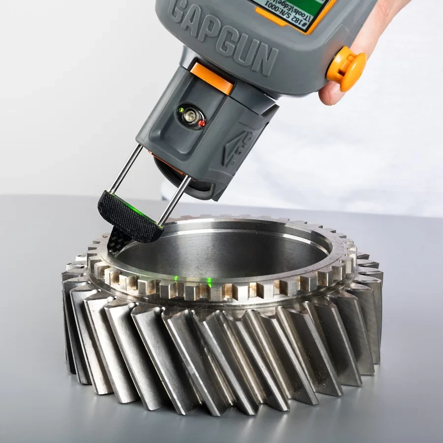 GapGun midiendo una geometrÃ­a dentada