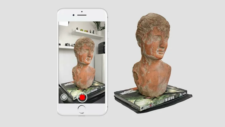 Captura fotográfica de un busto desde un teléfono y reconstrucción del objeto