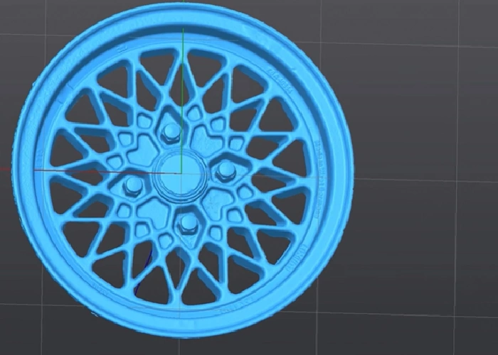 Geometría de una rueda preparada para continuar el modelado CAD