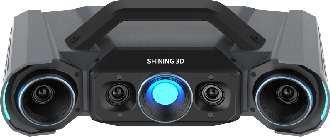OptimScan Q12/Q9 completo, con asa, cuatro cámaras y proyector de luz LED azul