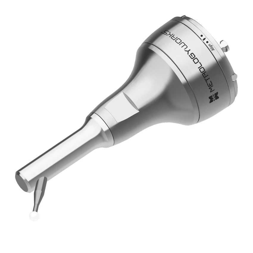 Sonda cinemática MetrologyWorks de 45 grados compatible con modelos FARO confirmados