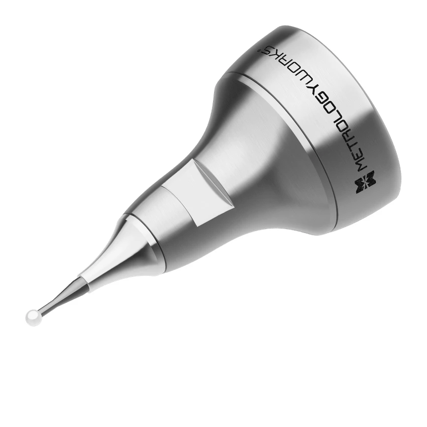 Sonda recta MetrologyWorks con punta de perfil despejado