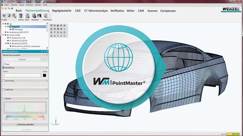 Geometría de carrocería digitalizada en el entorno WM | PointMaster